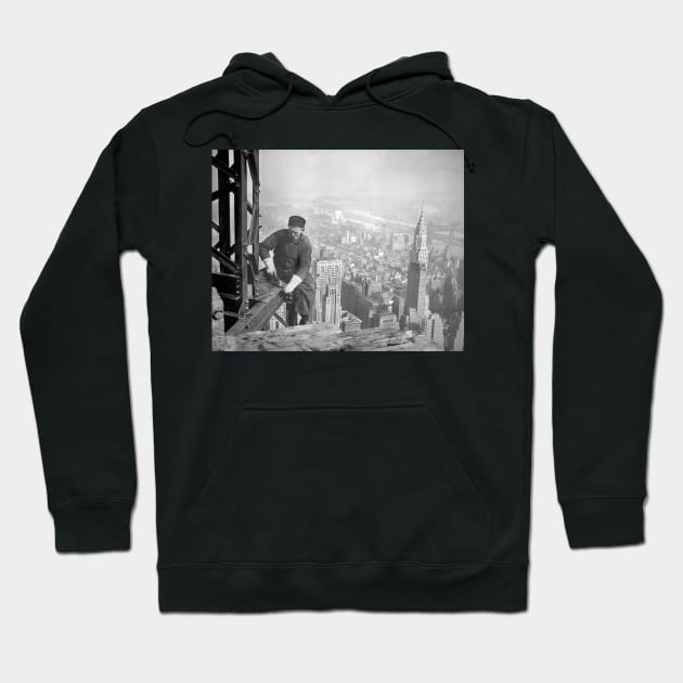 Empire State Steelworker, 1936. Vintage Photo Hoodie by historyphoto